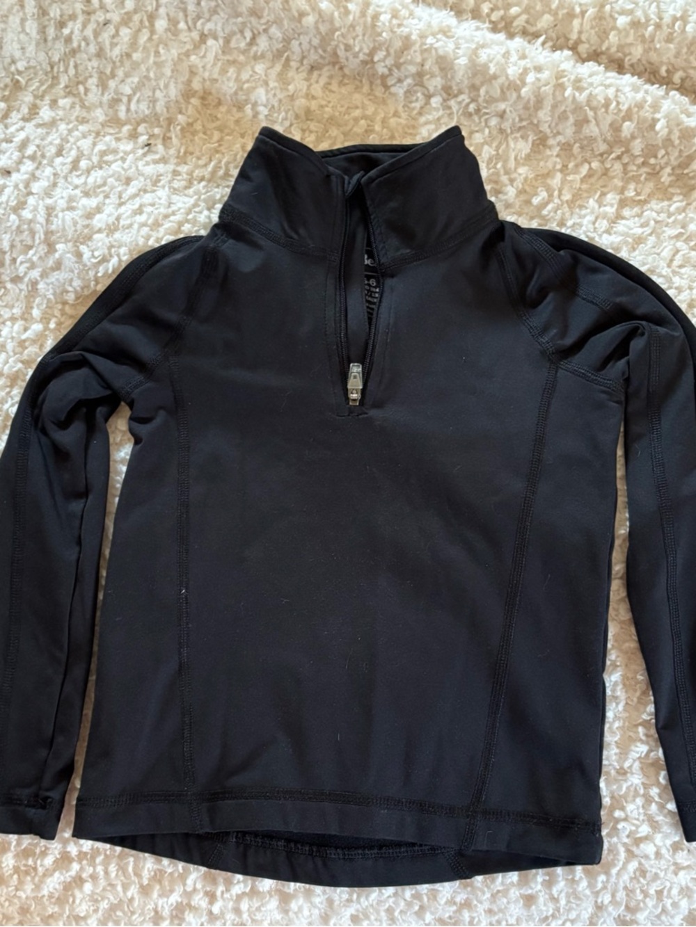 L.L. Bean Black Quarter-Zip Kids Active Top Size 5/6